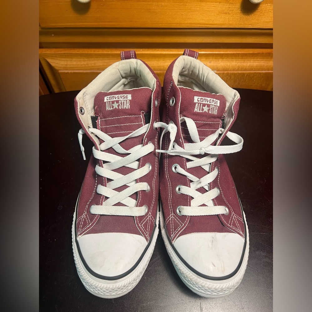 Converse Maroon High-Top Sneakers